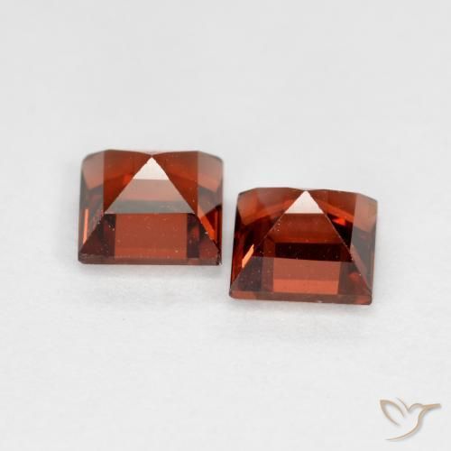 Gemme di Granato Piropo Rosso medio naturale da 0.99 ct, Quadrato, VS