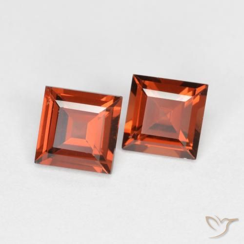 0.87ctw Naturale Rosso scuro Granato Piropo, Quadrato, VS
