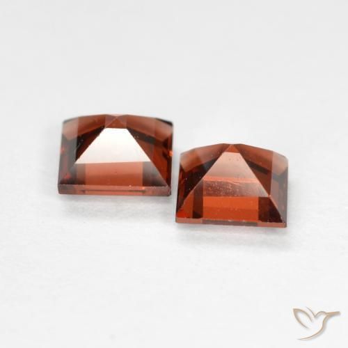 Gemme di Granato Piropo Rosso scuro naturale da 0.87 ct, Quadrato, VS