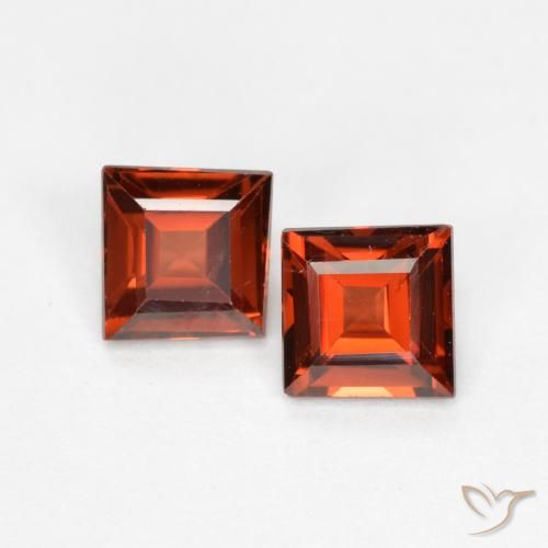 0.88ctw Naturale Rosso scuro Granato Piropo, Quadrato, VS