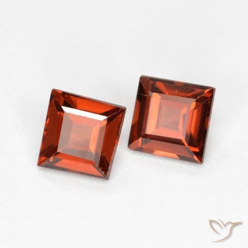 Gemme di Granato Piropo Rosso scuro naturale da 0.88 ct, Quadrato, VS