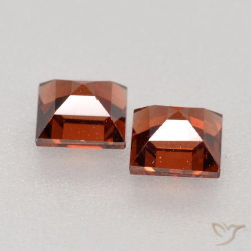 Gemme di Granato Piropo Rosso brillante naturale da 0.97 ct, Quadrato, VS