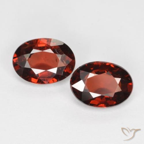 1.82ctw Naturale Rosso medio Granato Piropo, Ovale, VS