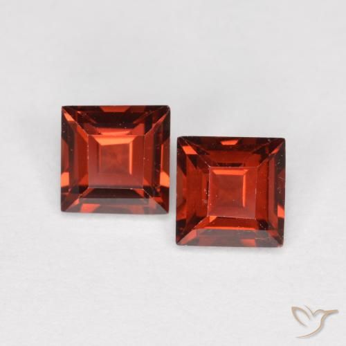 0.90ctw Naturale Rosso scarlatto Granato Piropo, Quadrato, VS