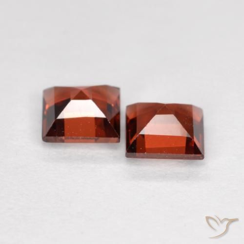 Gemme di Granato Piropo Rosso medio naturale da 0.90 ct, Quadrato, VS