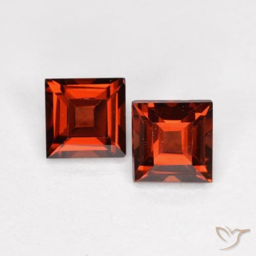 0.96ctw Naturale Rosso brillante Granato Piropo, Quadrato, VS
