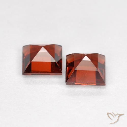 Gemme di Granato Piropo Rosso brillante naturale da 0.96 ct, Quadrato, VS