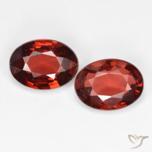 Gemme di Granato Piropo Sangria rossa naturale da 1.85 ct, Ovale, VS