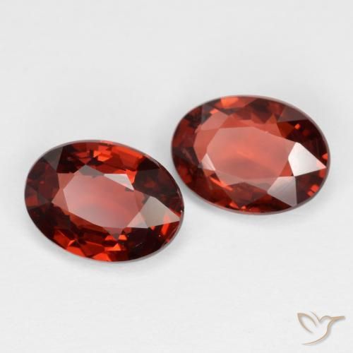 Gemme di Granato Piropo Sangria rossa naturale da 1.85 ct, Ovale, VS
