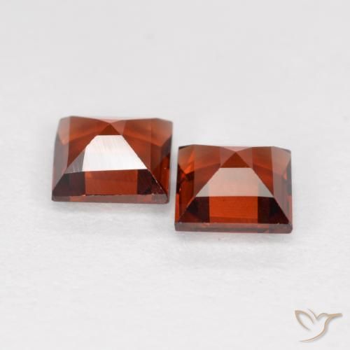 Gemme di Granato Piropo Ribes Rosso naturale da 0.87 ct, Quadrato, VS