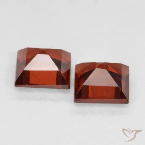 Gemme di Granato Piropo Ribes Rosso naturale da 0.91 ct, Quadrato, VS