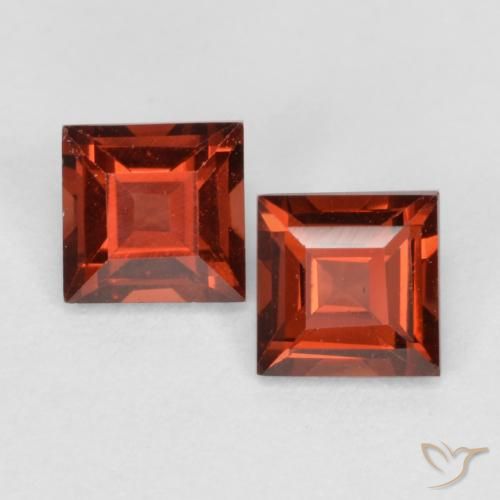 0.87ctw Naturale Rosso medio Granato Piropo, Quadrato, VS
