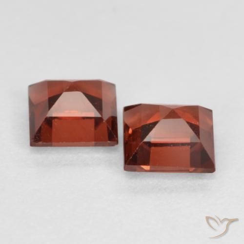Gemme di Granato Piropo Rosso medio naturale da 0.87 ct, Quadrato, VS