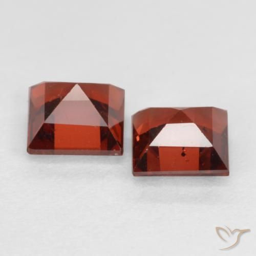 Gemme di Granato Piropo Rosso medio naturale da 0.89 ct, Quadrato, VS