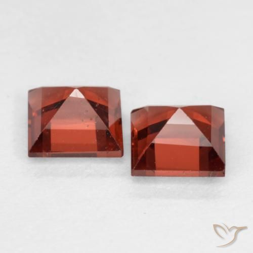 Gemme di Granato Piropo Rosso brillante naturale da 0.90 ct, Quadrato, VS