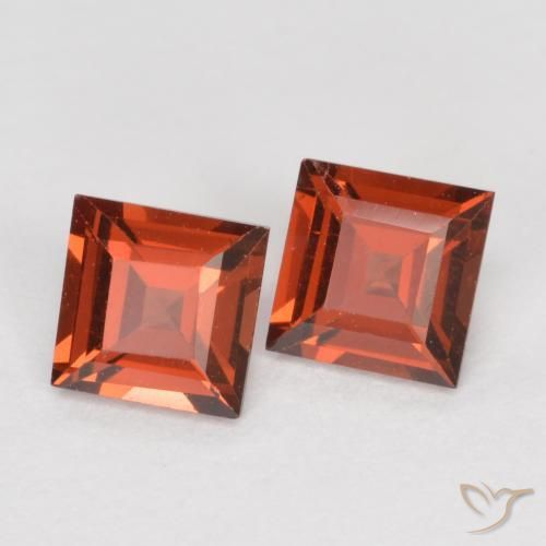Gemme di Granato Piropo Ribes Rosso naturale da 0.79 ct, Quadrato, VS