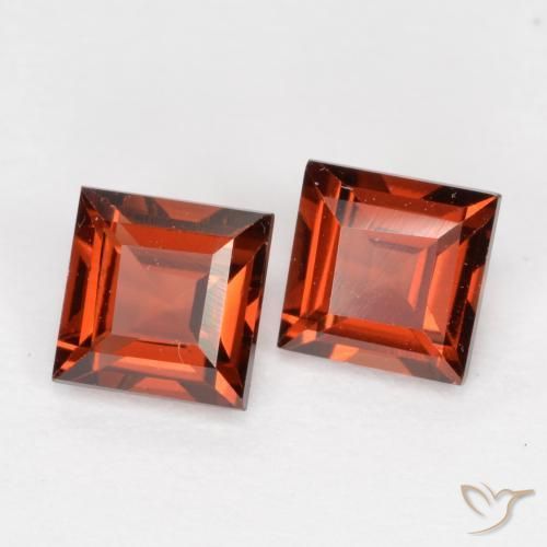 Gemme di Granato Piropo Ribes Rosso naturale da 0.94 ct, Quadrato, VS