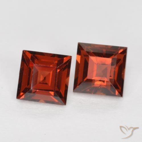Gemme di Granato Piropo Rosso scarlatto naturale da 1.04 ct, Quadrato, VS