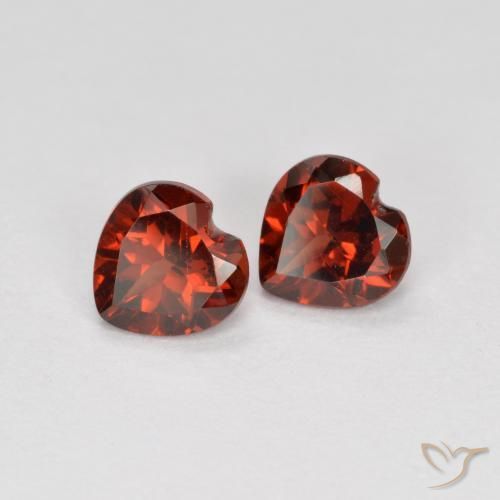 Gemme di Granato Piropo Sangria rossa naturale da 1.09 ct, Cuore, VS