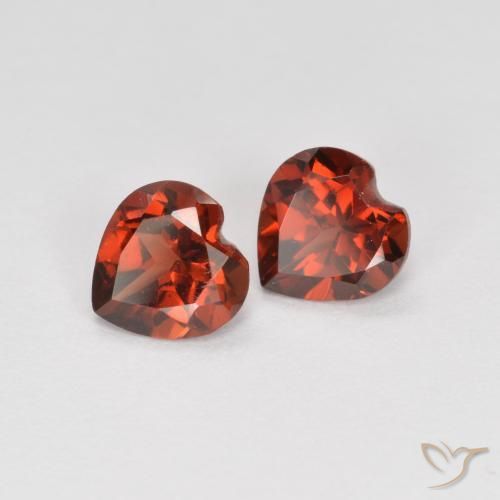Gemme di Granato Piropo Ribes Rosso naturale da 1.15 ct, Cuore, VS