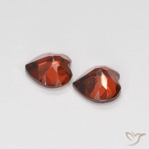 Gemme di Granato Piropo Ribes Rosso naturale da 1.15 ct, Cuore, VS