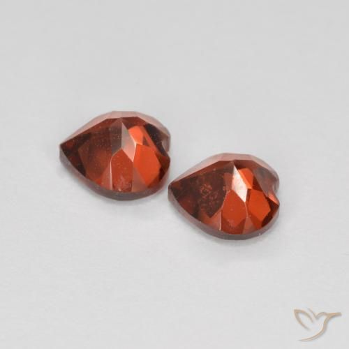 Gemme di Granato Piropo Sangria rossa naturale da 1.30 ct, Cuore, VS