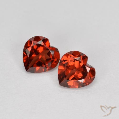 1.24ctw Naturale Rosso brillante Granato Piropo, Cuore, VS
