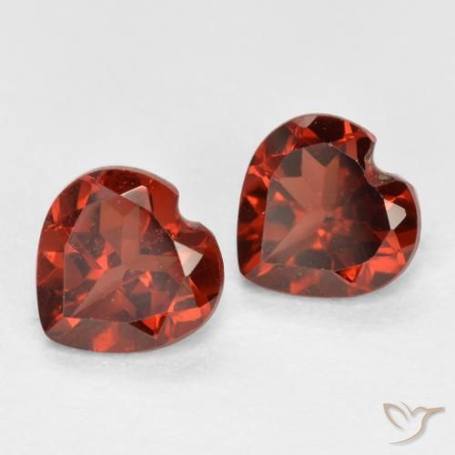 Gemme di Granato Piropo Rosso medio naturale da 1.16 ct, Cuore, VS