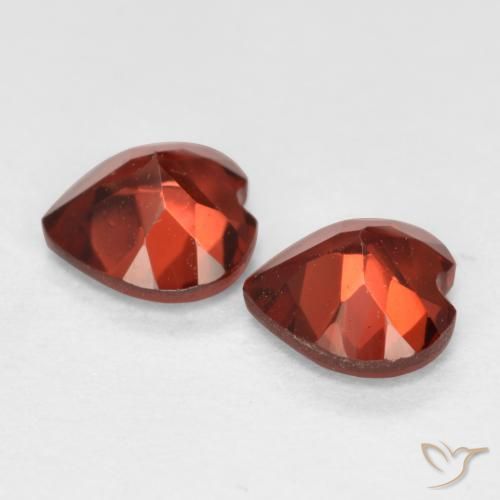Gemme di Granato Piropo Rosso medio naturale da 1.16 ct, Cuore, VS