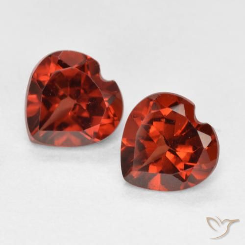 1.08ctw Naturale Rosso brillante Granato Piropo, Cuore, VS