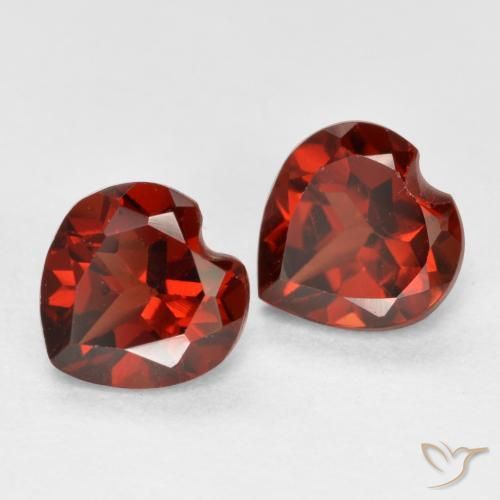 Gemme di Granato Piropo Sangria rossa naturale da 1.26 ct, Cuore, VS