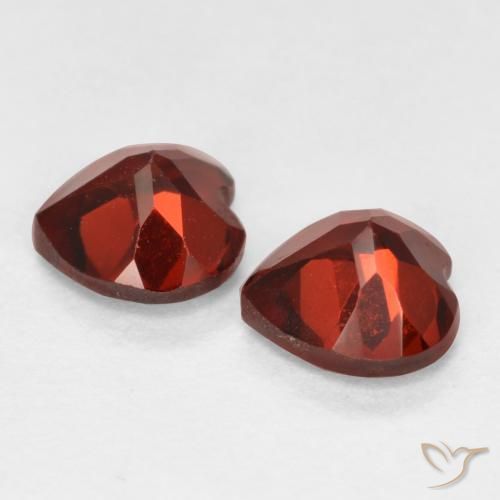 Gemme di Granato Piropo Sangria rossa naturale da 1.26 ct, Cuore, VS