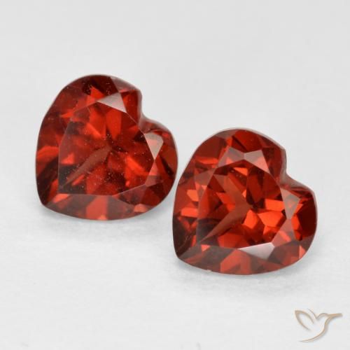 1.24ctw Naturale Ribes Rosso Granato Piropo, Cuore, VS