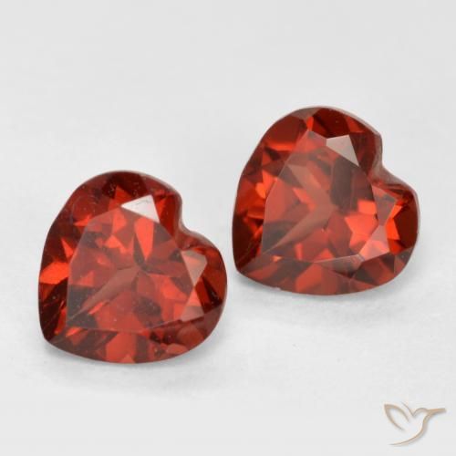 Gemme di Granato Piropo Ribes Rosso naturale da 1.24 ct, Cuore, VS