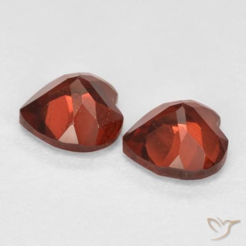 Gemme di Granato Piropo Ribes Rosso naturale da 1.24 ct, Cuore, VS