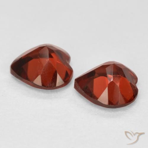 Gemme di Granato Piropo Ribes Rosso naturale da 1.15 ct, Cuore, VS