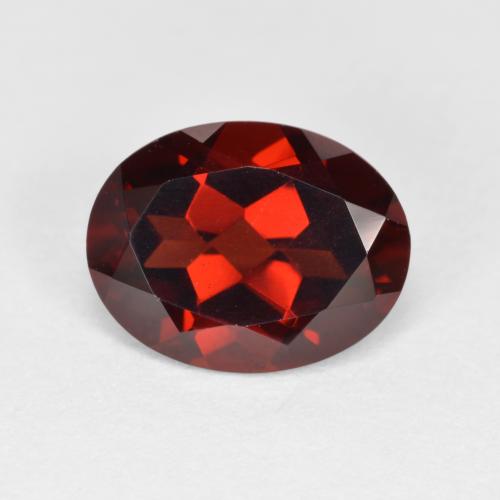 Granato piropo naturale rosso da 2,25 ct, taglio ovale, VVS-VS