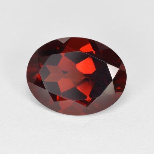 Granato piropo naturale rosso da 2,25 ct, taglio ovale, VVS-VS