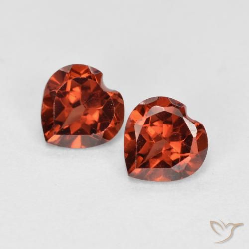 1.19ctw Naturale Rosso brillante Granato Piropo, Cuore, VS