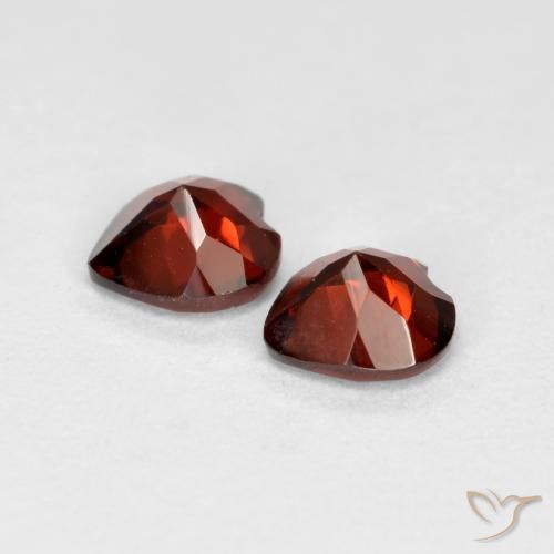 Gemme di Granato Piropo Ribes Rosso naturale da 1.09 ct, Cuore, VS
