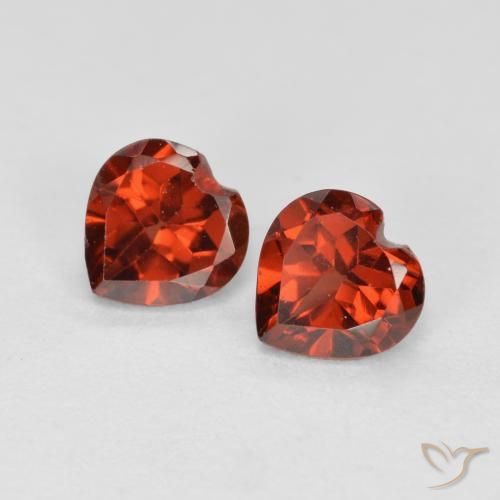 1.22ctw Naturale Rosso medio Granato Piropo, Cuore, VS