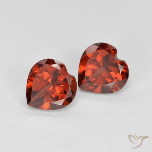 Gemme di Granato Piropo Rosso medio naturale da 1.22 ct, Cuore, VS