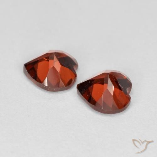 Gemme di Granato Piropo Rosso medio naturale da 1.22 ct, Cuore, VS