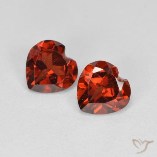 1.19ctw Naturale Rosso medio Granato Piropo, Cuore, VS