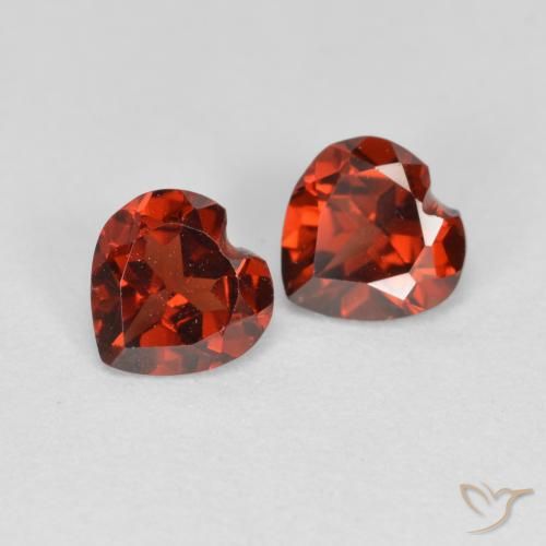Gemme di Granato Piropo Rosso medio naturale da 1.19 ct, Cuore, VS