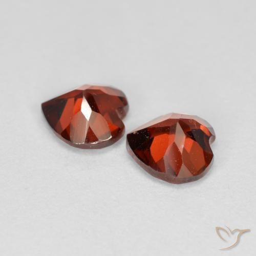 Gemme di Granato Piropo Rosso medio naturale da 1.19 ct, Cuore, VS