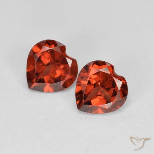 1.25ctw Naturale Rosso brillante Granato Piropo, Cuore, VS