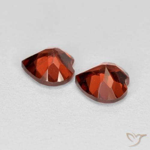 Gemme di Granato Piropo Rosso brillante naturale da 1.25 ct, Cuore, VS