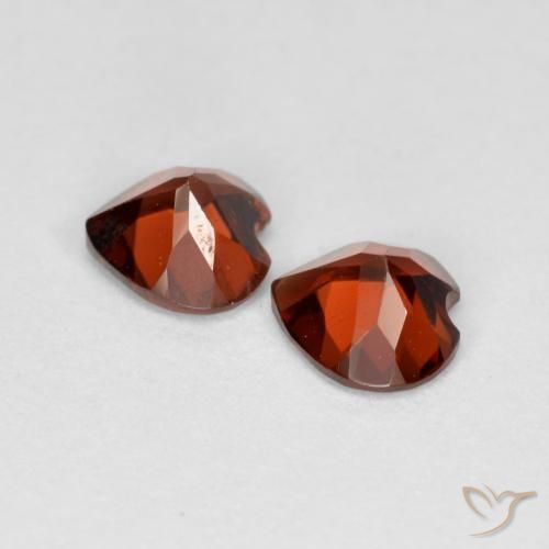Gemme di Granato Piropo Rosso brillante naturale da 1.10 ct, Cuore, VS