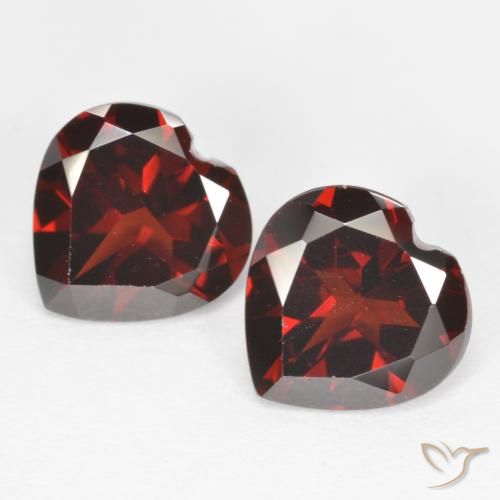 3.75ctw Naturale Rosso scuro Granato Piropo, Cuore, VVS-VS
